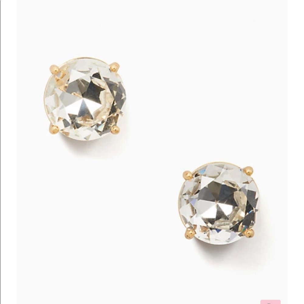 Kate Spade large gumdrop earrings - clear color